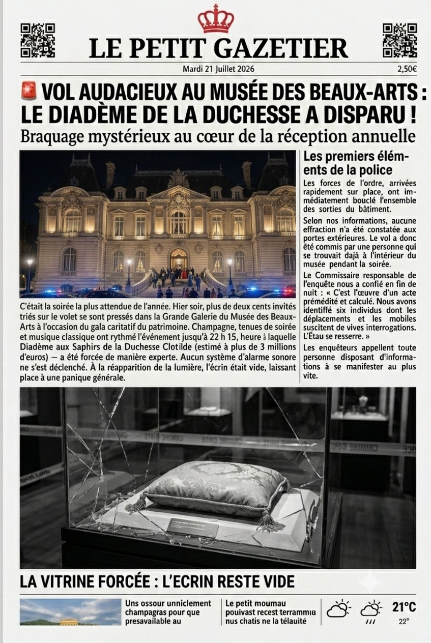 gazette 1ere page
